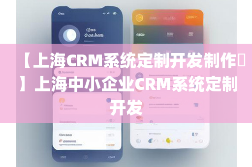 【上海CRM系统定制开发制作​】上海中小企业CRM系统定制开发